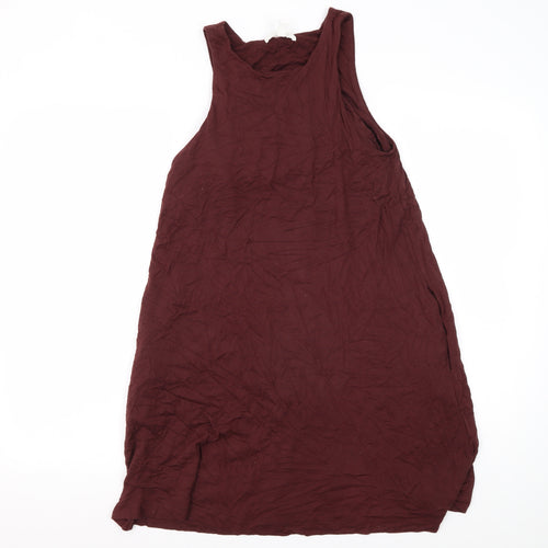 H&M Women's Brown Sleeveless Dress XS Elegant Viscose