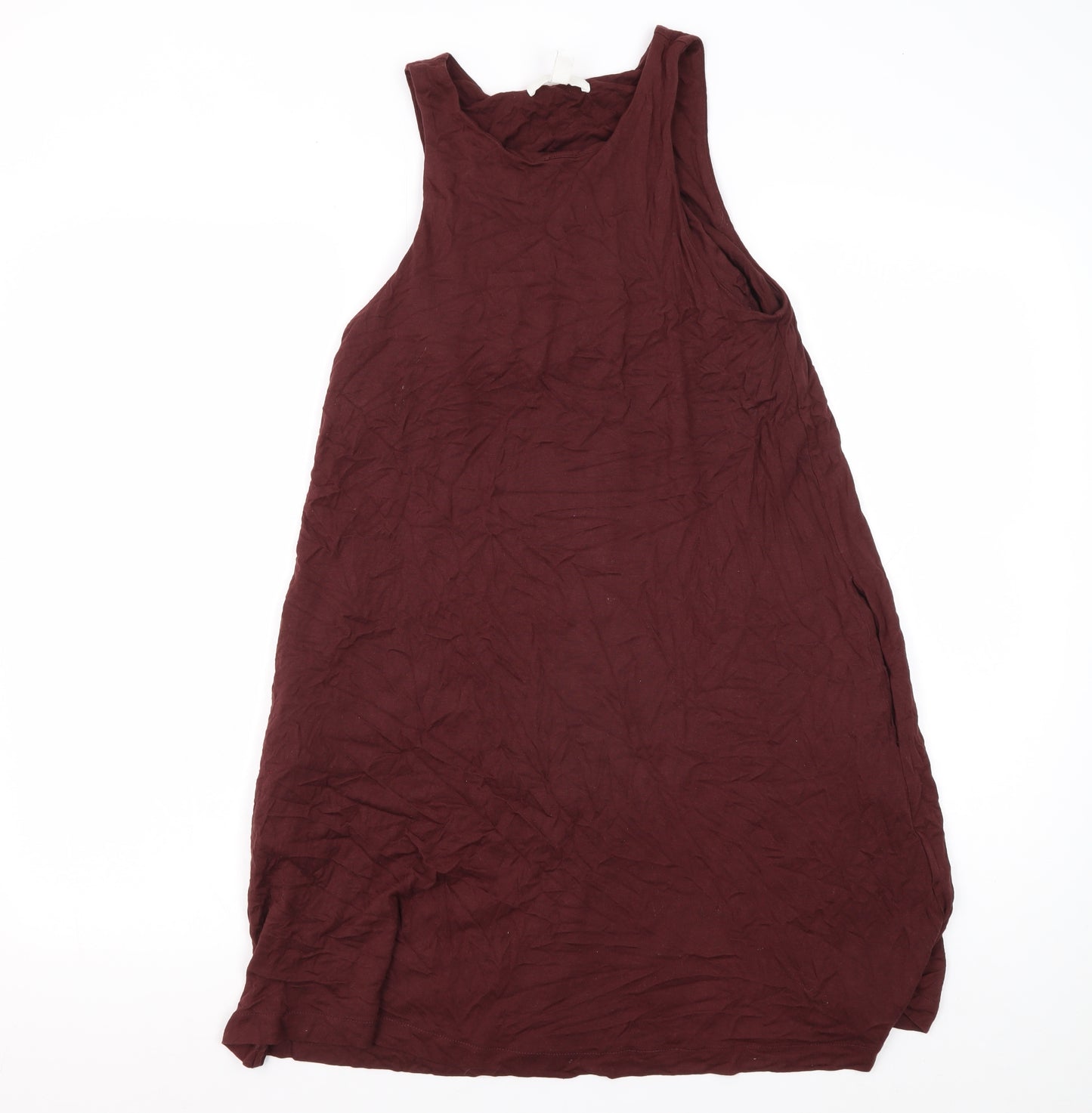 H&M Women's Brown Sleeveless Dress XS Elegant Viscose