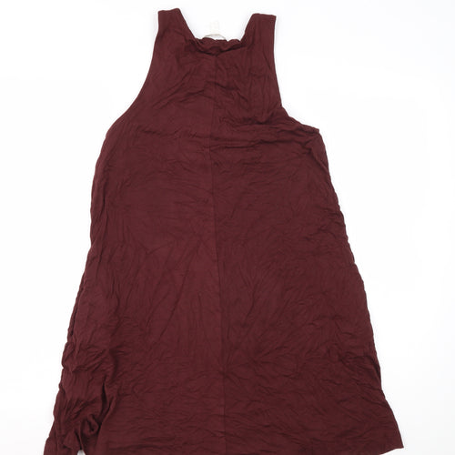 H&M Women's Brown Sleeveless Dress XS Elegant Viscose