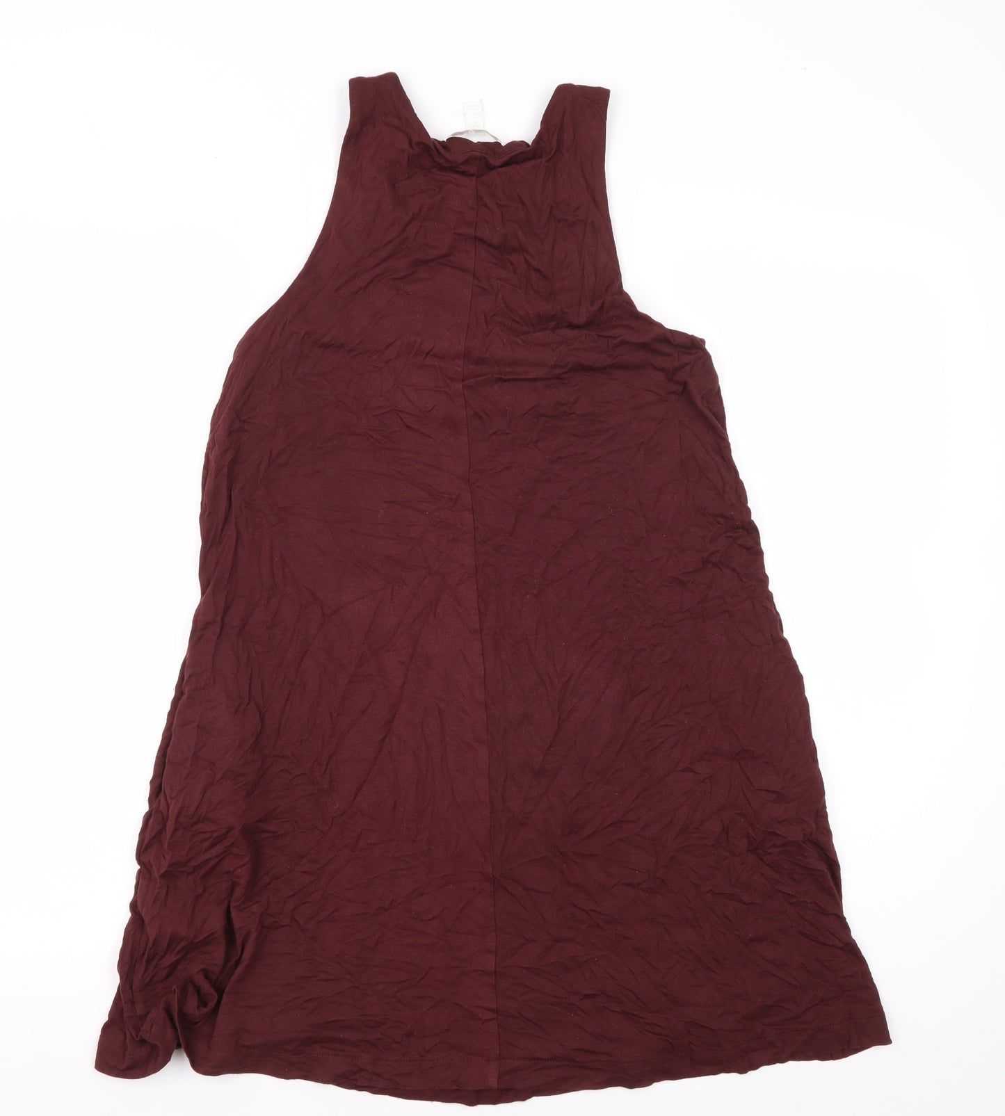 H&M Women's Brown Sleeveless Dress XS Elegant Viscose