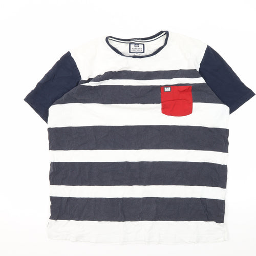 Weekend Offender Men's XL Striped T-Shirt Multicoloured