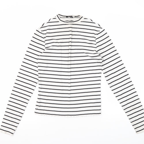 NA-KD Women's White Striped Long Sleeve T-Shirt