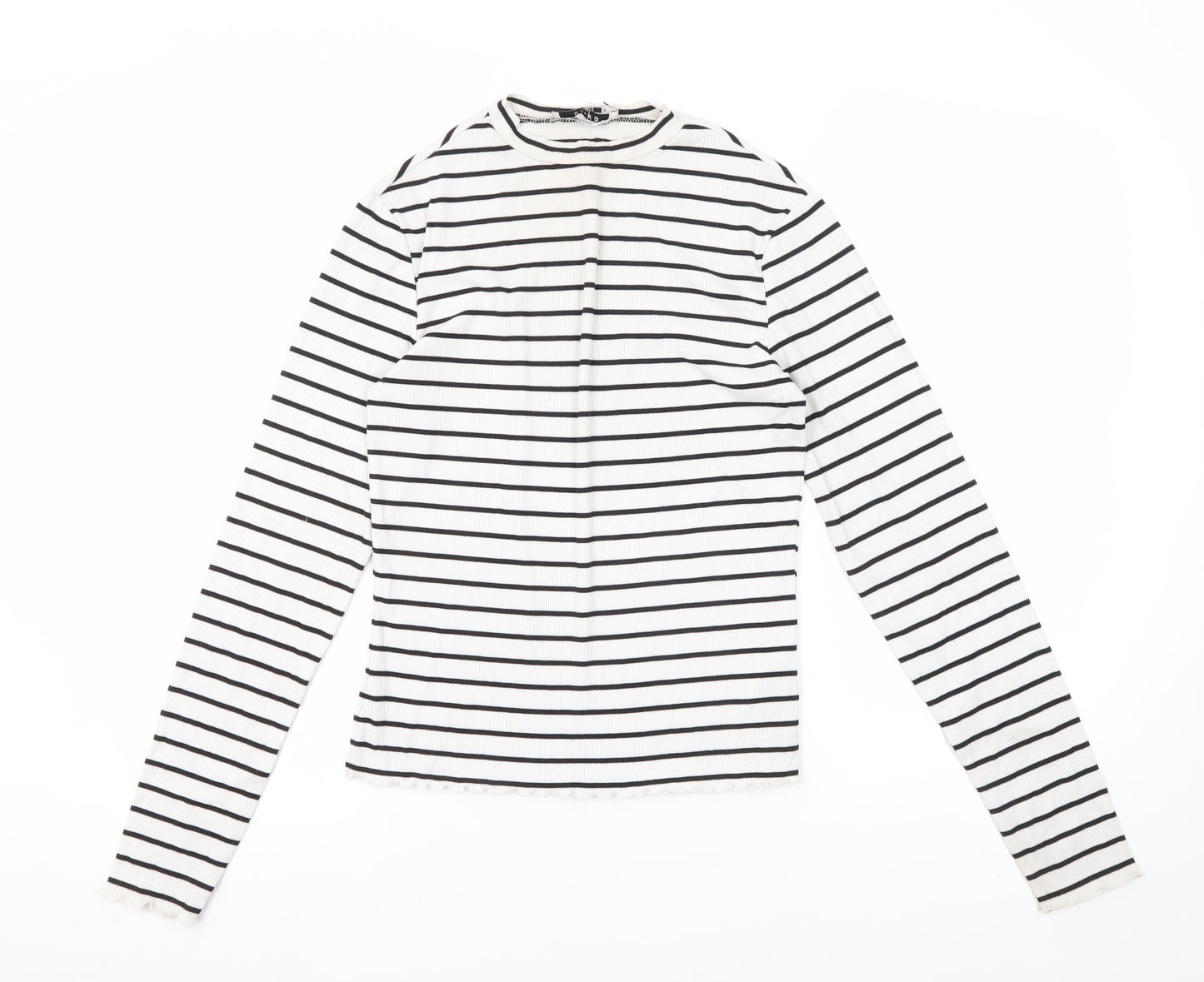 NA-KD Women's White Striped Long Sleeve T-Shirt