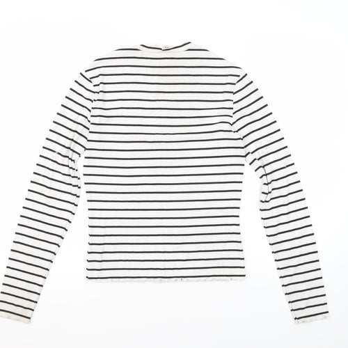 NA-KD Women's White Striped Long Sleeve T-Shirt
