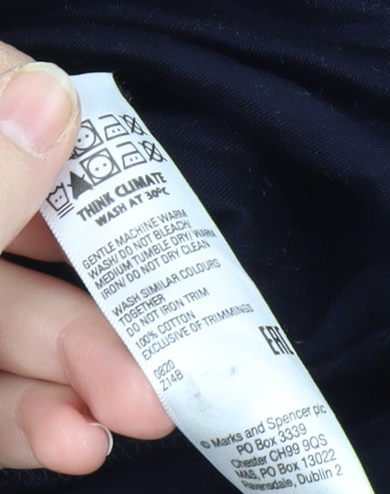 Marks and Spencer Men's Blue XL Colourblock Polo