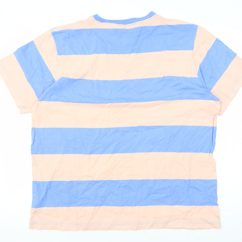 Lands' End Men's XL Blue Striped T-Shirt
