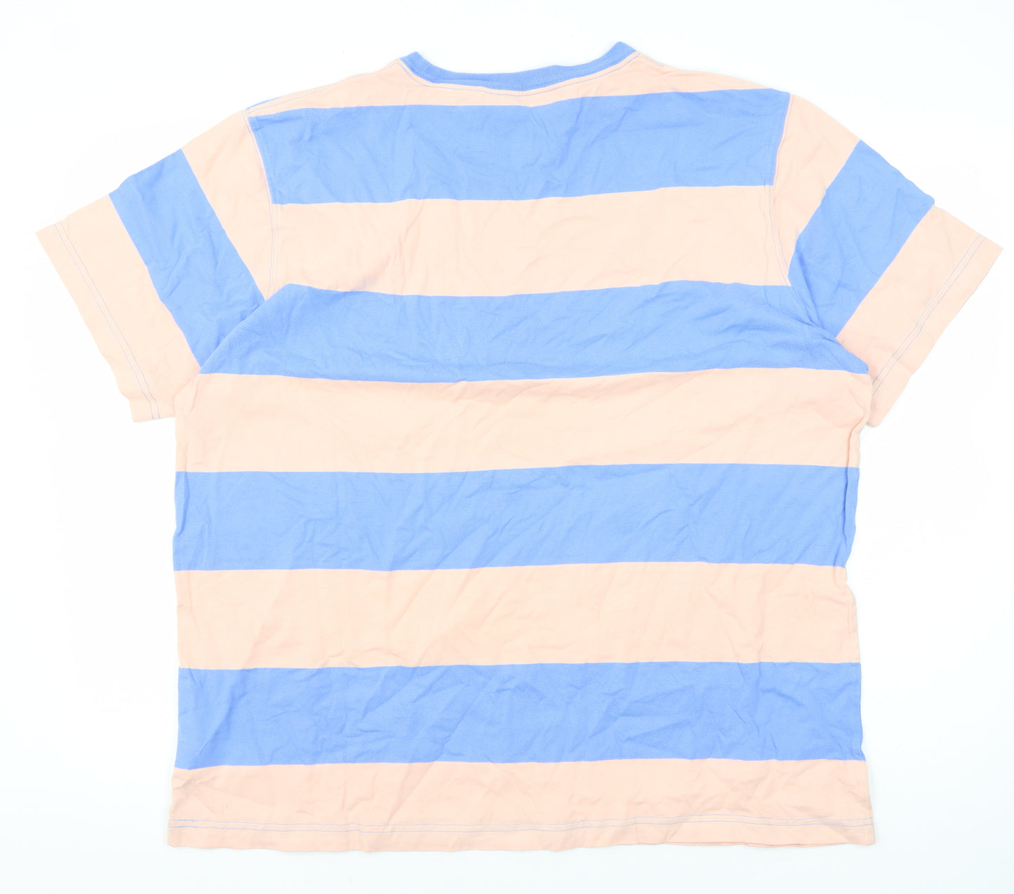 Lands' End Men's XL Blue Striped T-Shirt