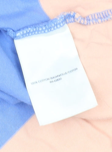 Lands' End Men's XL Blue Striped T-Shirt