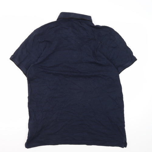 Peter Werth Men's Blue XL Polo Shirt, Short Sleeve, Cotton