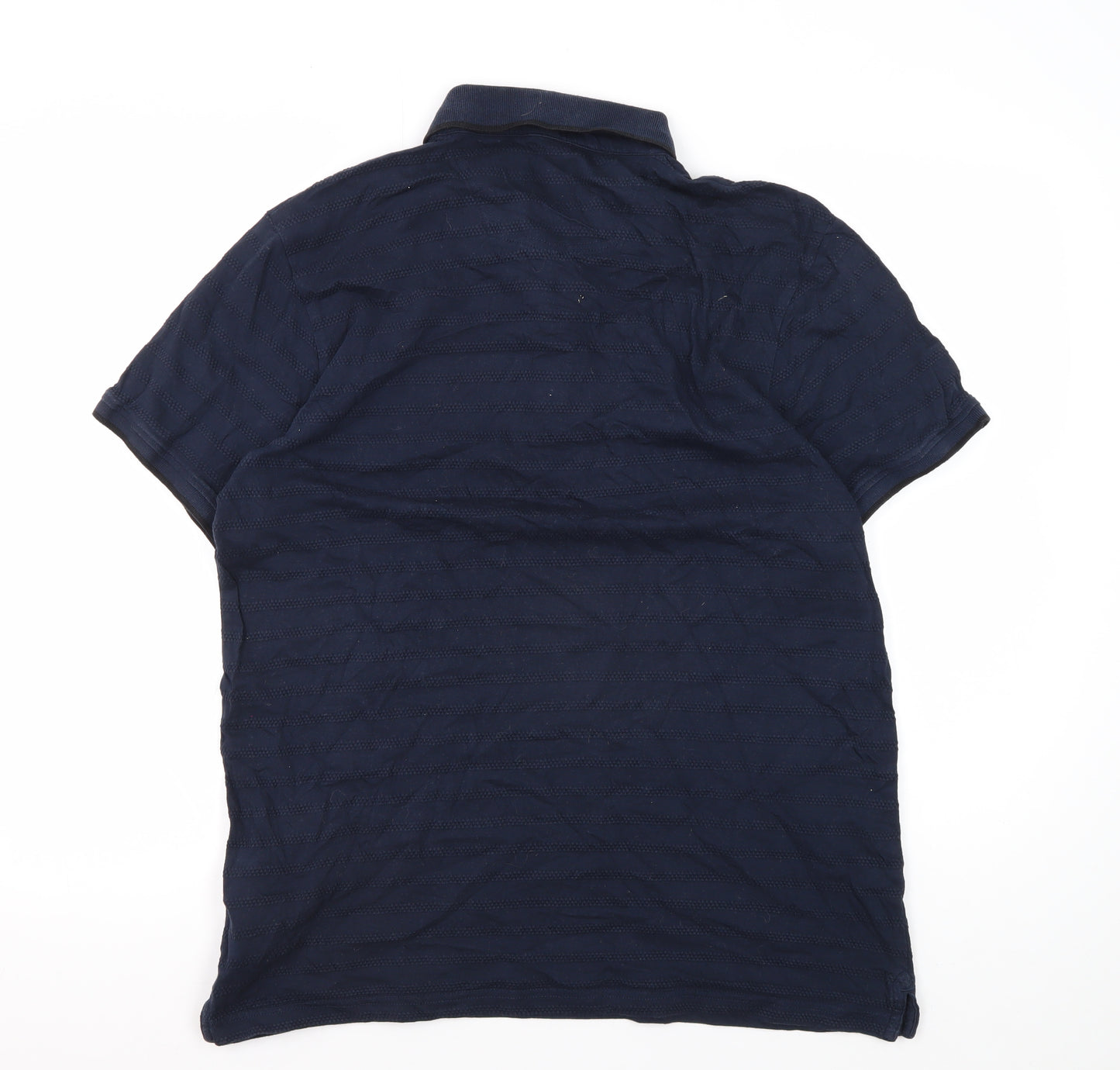 Peter Werth Men's Blue XL Polo Shirt, Short Sleeve, Cotton