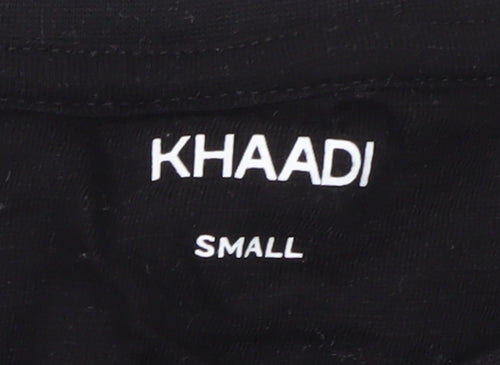 Khaadi Women's Black Basic T-Shirt, Size S, Crew Neck