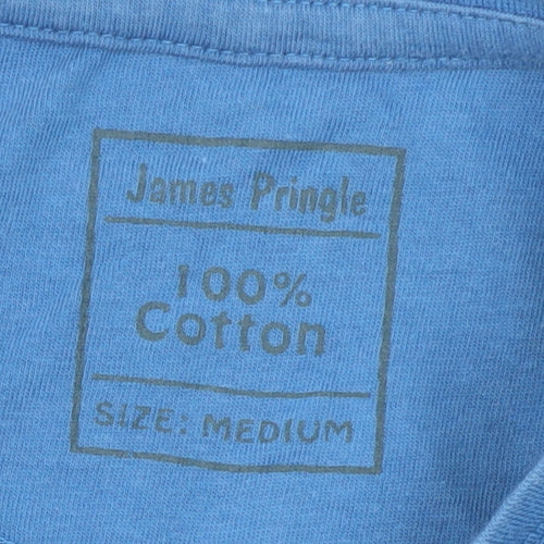James Pringle Men's Blue Cotton T-Shirt Medium