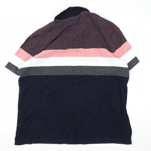 Marks and Spencer Men's XL Multicoloured Striped Polo