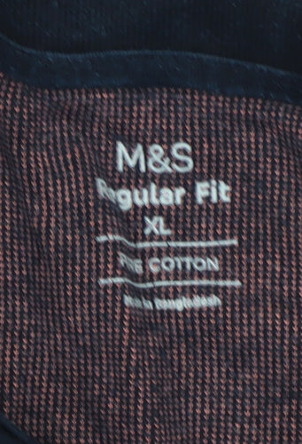 Marks and Spencer Men's XL Multicoloured Striped Polo