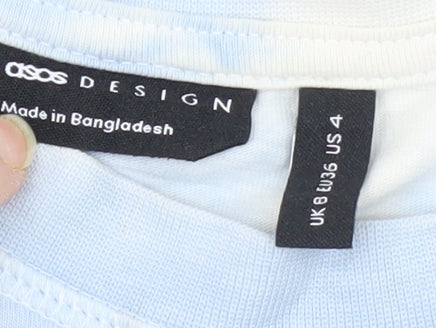 ASOS DESIGN Women's Multicoloured Tie-Dye T-Shirt Size 8