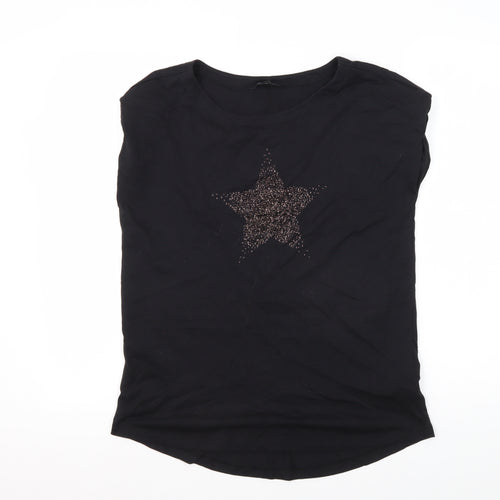 Next Women's Black Sleeveless T-Shirt, Size 10