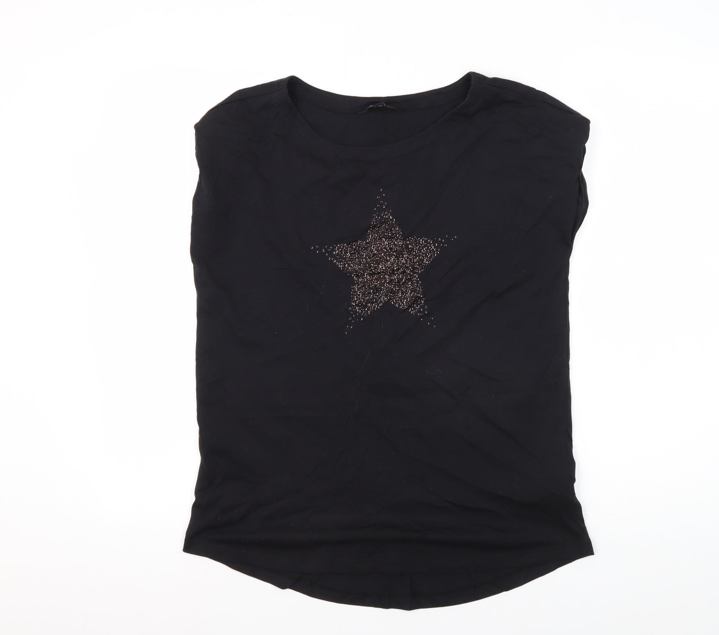 Next Women's Black Sleeveless T-Shirt, Size 10