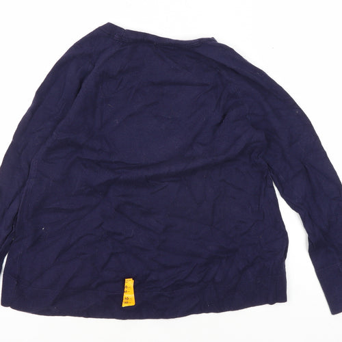 Gap Girls Blue Sequin Heart Pullover Jumper L