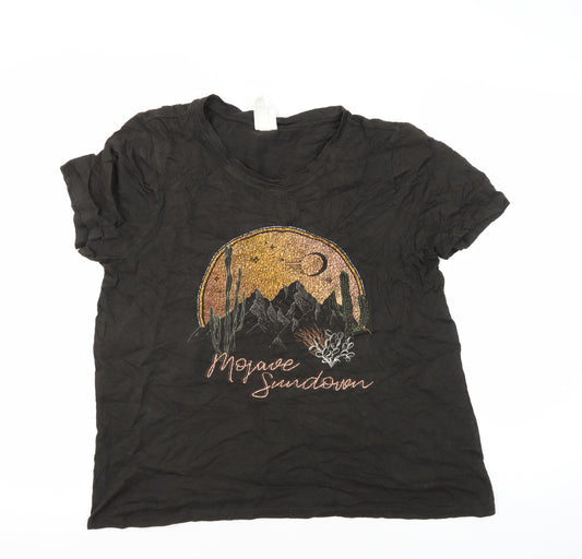 Vintage Black T-Shirt, Medium Casual Style