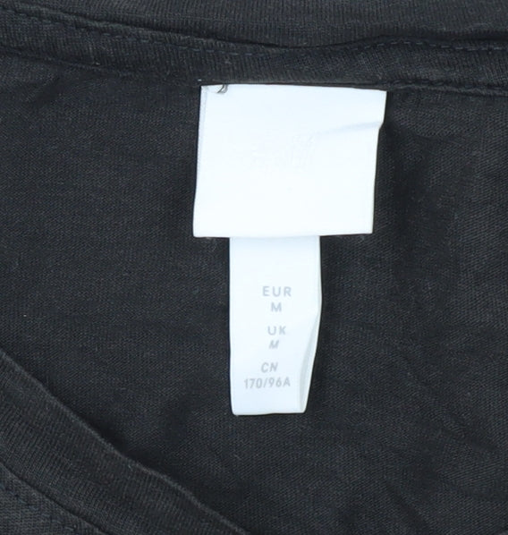Vintage Black T-Shirt, Medium Casual Style