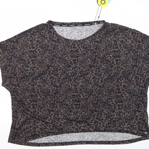 Marks and Spencer Women's Brown Animal Print T-Shirt