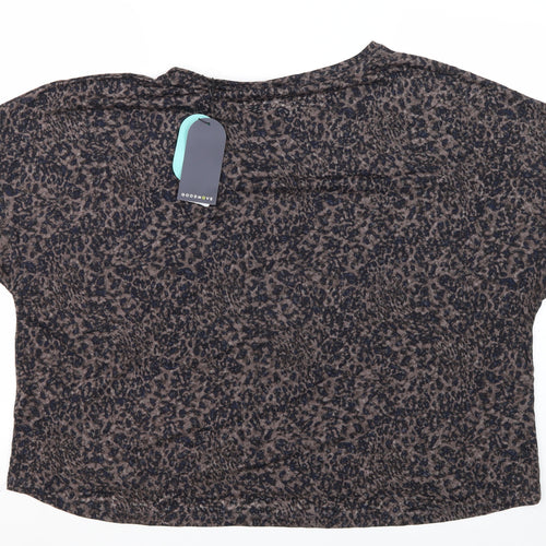 Marks and Spencer Women's Brown Animal Print T-Shirt