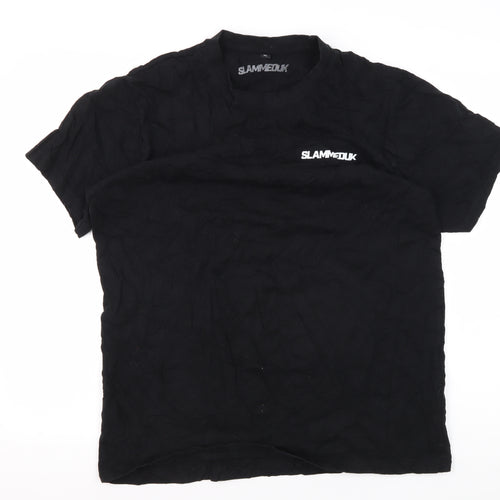 SLAMMEDUK Men's Black XL Graphic Cars T-Shirt