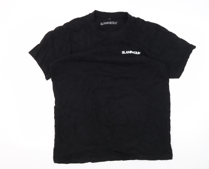 SLAMMEDUK Men's Black XL Graphic Cars T-Shirt