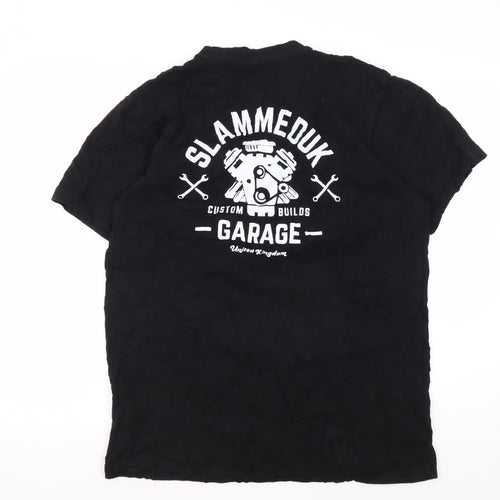 SLAMMEDUK Men's Black XL Graphic Cars T-Shirt