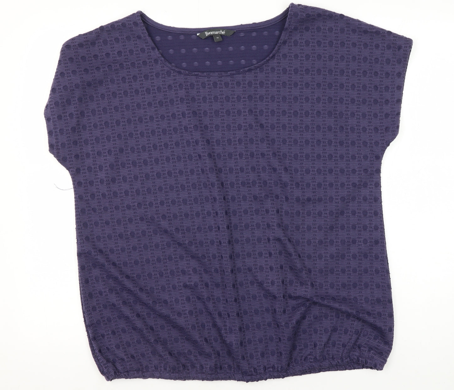 Bonmarché Women's Purple Knit Top Size 14