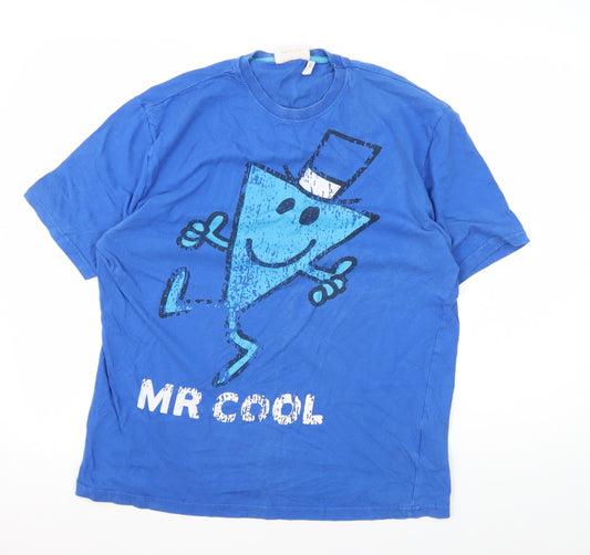 Mr. Men Little Miss Blue Cartoon T-Shirt Size L