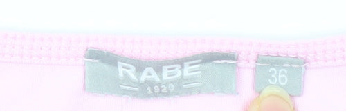 Rabe Women's Pink Basic T-Shirt - Size 8 Short Sleeve