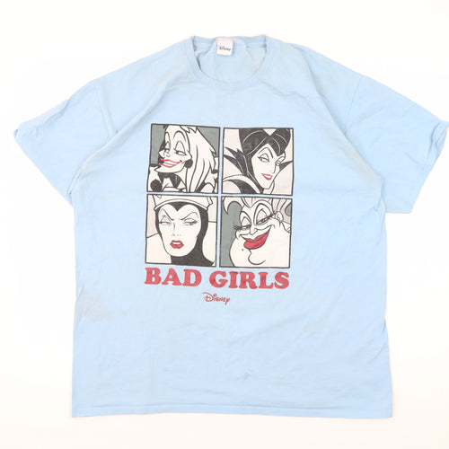 Disney Blue XL Cartoon Crew Neck T-Shirt