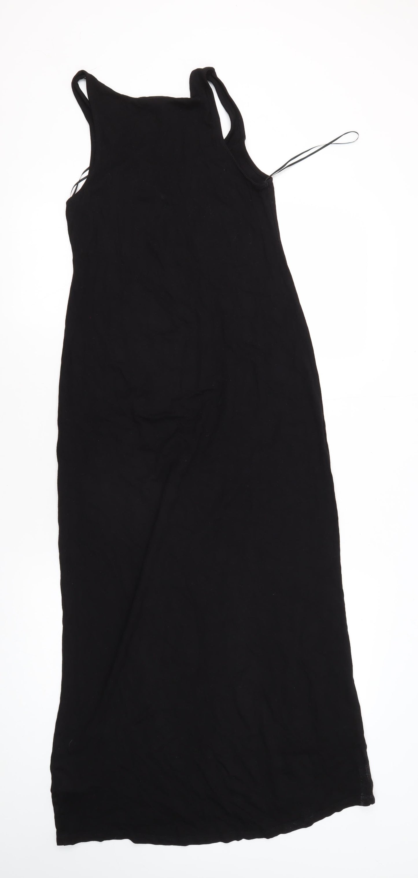 H&M Women's Black Long Slip Dress, Size S