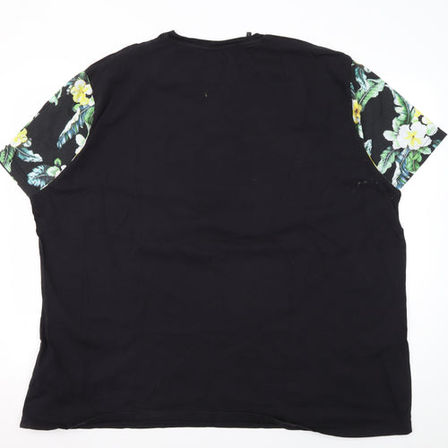 LABEL-J Men's 4XL Black Harlem Graphic T-Shirt