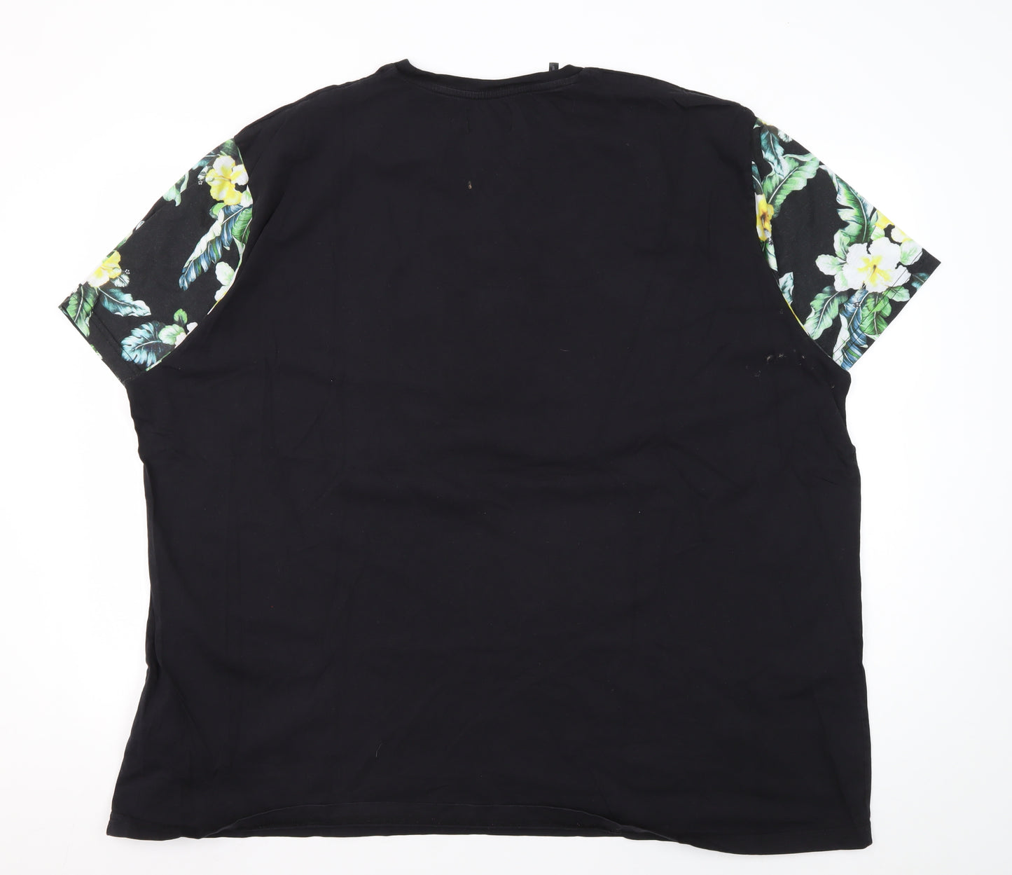 LABEL-J Men's 4XL Black Harlem Graphic T-Shirt