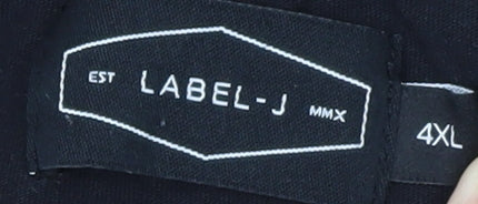 LABEL-J Men's 4XL Black Harlem Graphic T-Shirt