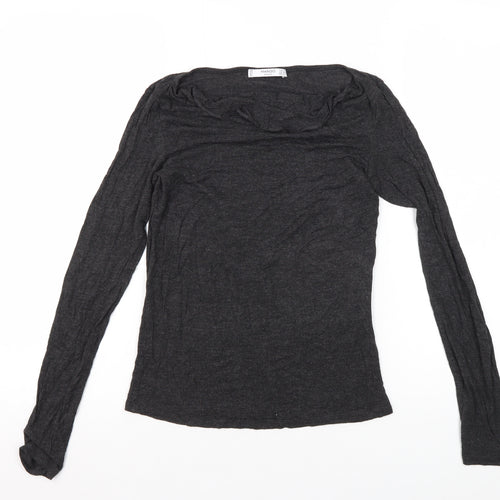 Mango Basics Women's Black Long Sleeve T-Shirt Size 4