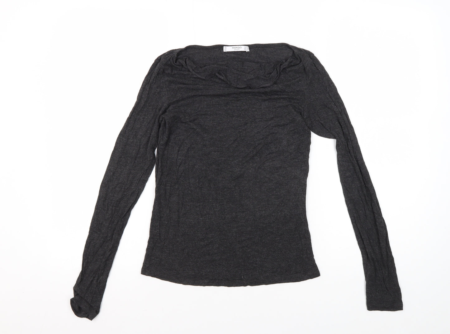 Mango Basics Women's Black Long Sleeve T-Shirt Size 4