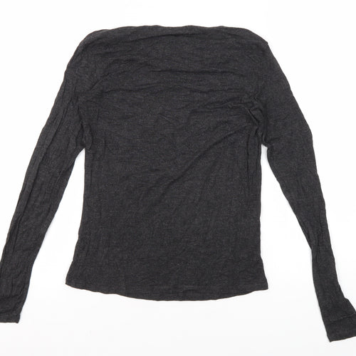Mango Basics Women's Black Long Sleeve T-Shirt Size 4