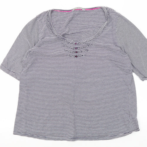 Marks and Spencer Women's Striped T-Shirt, Size 18