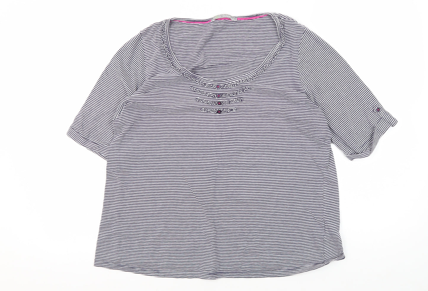 Marks and Spencer Women's Striped T-Shirt, Size 18