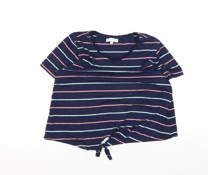 Red Herring Women's Multicoloured Striped T-Shirt Size 16