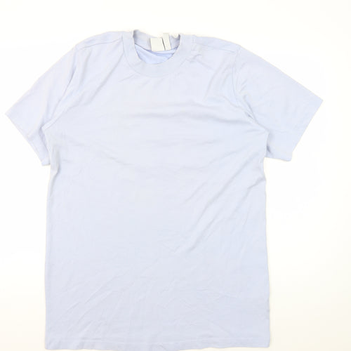 Adidas Women's Blue Basic T-Shirt - Size L, Crew Neck
