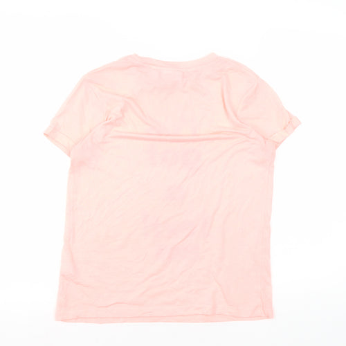 Love Island Women's Pink Crew Neck T-Shirt Size 10
