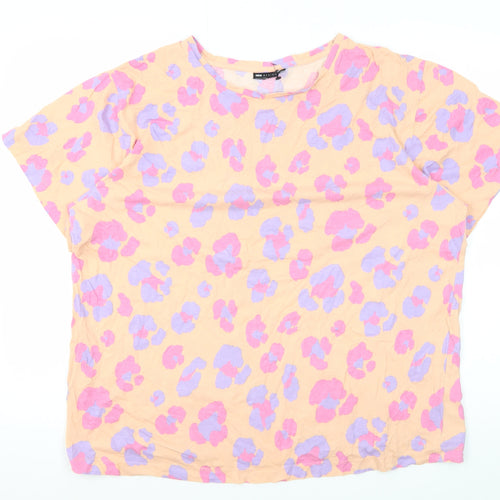 ASOS Design Women's Beige Floral T-Shirt Size 12