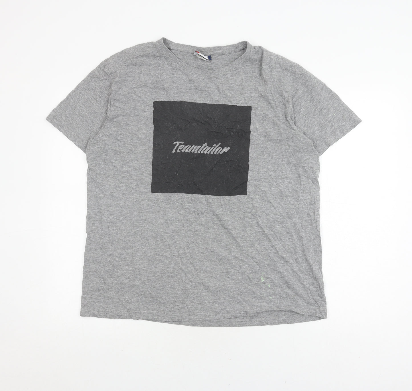 Clique Men's Grey XL Logo T-Shirt, Crew Neck, Casual Wear