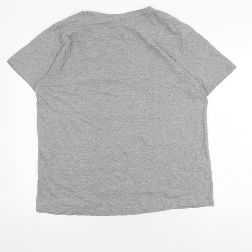 Clique Men's Grey XL Logo T-Shirt, Crew Neck, Casual Wear