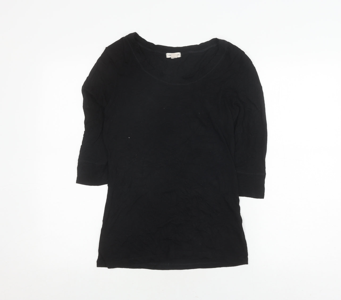Zenana Womens Black 3/4 Sleeve Top M