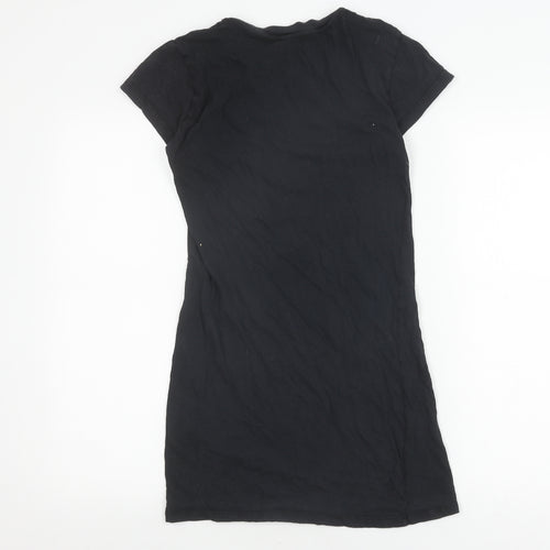 Tultex Unisex Black Crew Neck T-Shirt, Size L, Casual Style